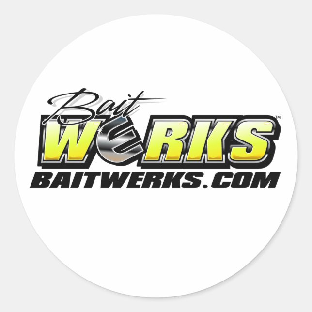 Bait Werks Logo-Aufkleber Runder Aufkleber (Vorderseite)