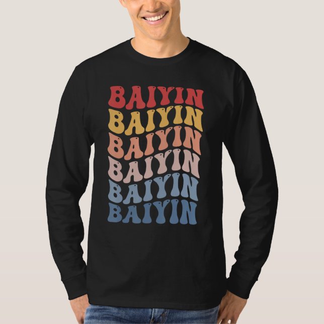 Baiyin City Groovy Retro T-Shirt (Vorderseite)