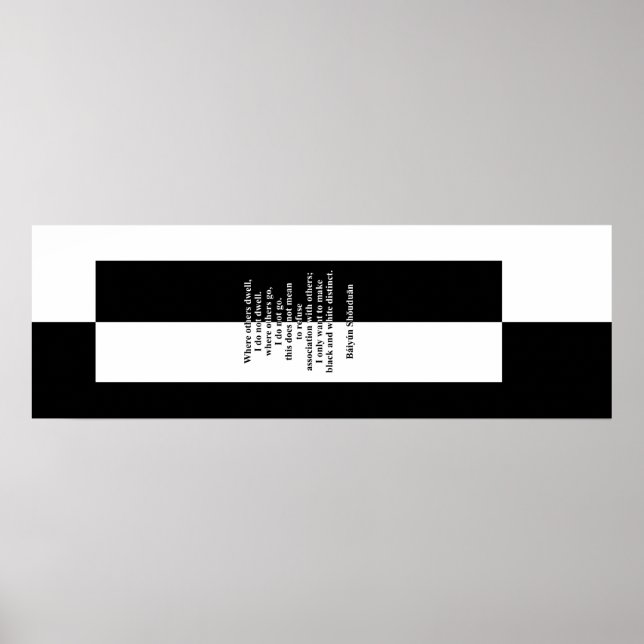 Báiyúns Schwarz/Weiß Poster (Vorne)