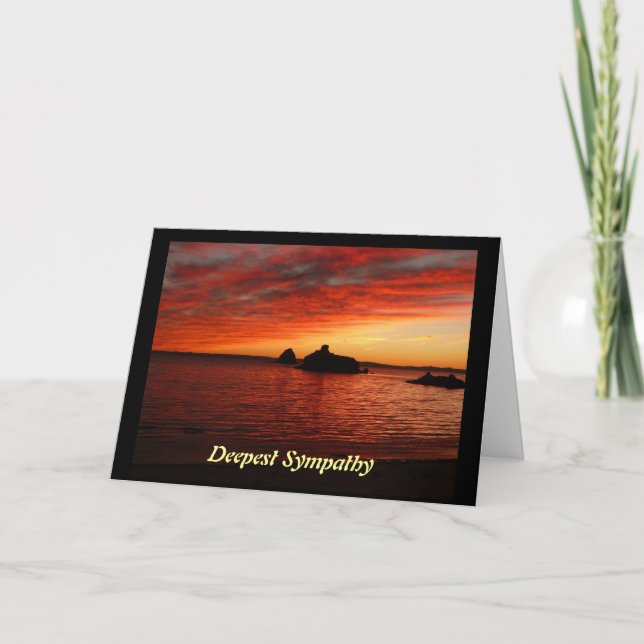 Baja Beach Sunset Deepest Sympathy Card Karte (Vorderseite)
