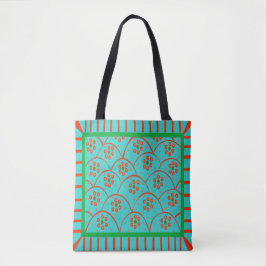 Baja Blooms Turquoise Tote Bag