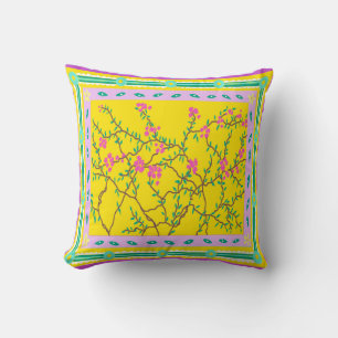 Baja Bougainvillea Throw Kissen