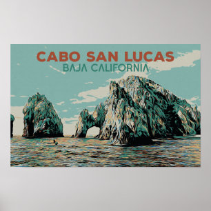 Baja California Cabo San Lucas, Mexiko Postcard Poster