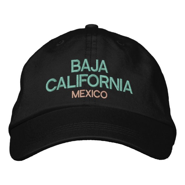 Baja California Mexiko bestickt Bestickte Baseballkappe (Vorderseite)