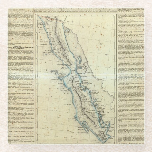 Baja California, Mexiko Glasuntersetzer (Vorderseite)