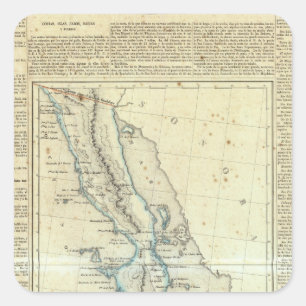 Baja California, Mexiko Quadratischer Aufkleber