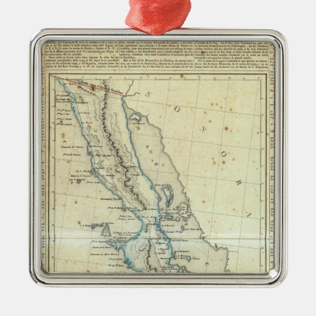 Baja California, Mexiko Silbernes Ornament (Vorne)