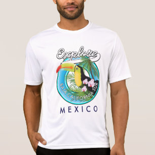 Baja California Sur Mexico Retro-Logo T-Shirt
