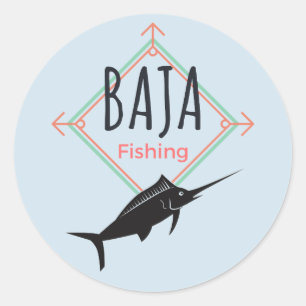 Baja Fishing-Abzeichen Runder Aufkleber