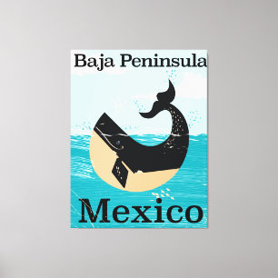 Baja Halbinsel Mexiko Reiseplakat Leinwanddruck