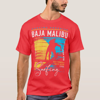 Baja Malibu Baja Norte Mexico Surfing Retro Surf D T-Shirt