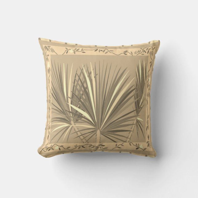 Baja Palms Throw Kissen (Vorderseite)