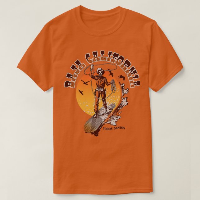 Baja Surfing Cowboy T-Shirt (Design vorne)