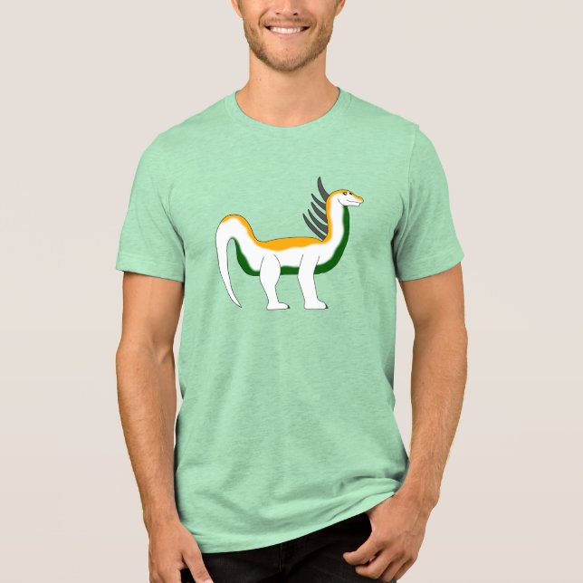 Bajadasaurus Dino Erwachsener  Tri-Blend Shirt (Vorderseite)