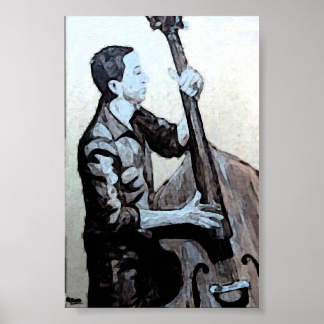 Bajista Hombre O Indian ink Artwork Impresiones Poster (Vorne)