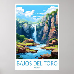 Bajos Del Toro Wasserfall Vintage Reiseplakat Skif Poster