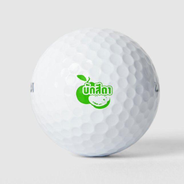 Bak Sida Ō Farang geschrieben in Thai Isaan Dialec Golfball (Vorderseite)