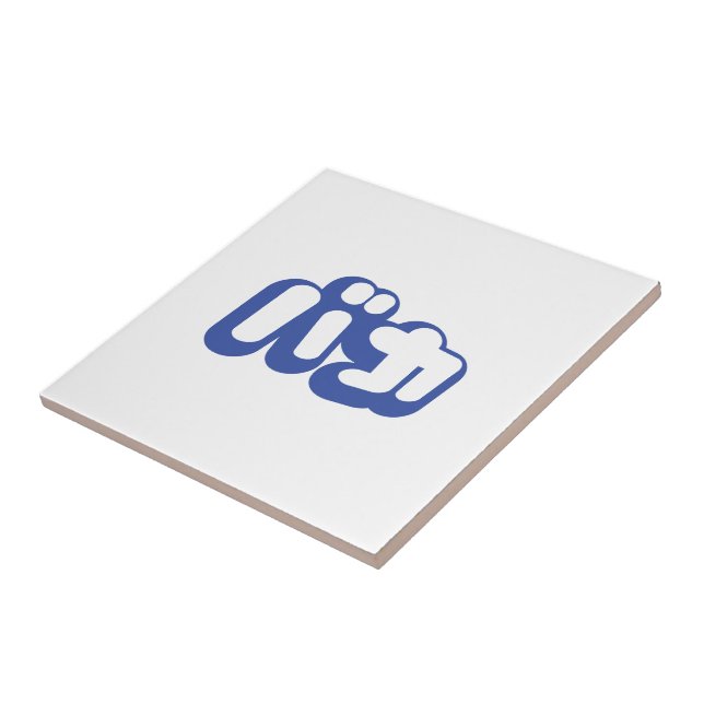 BAKA カ ~ Fool in japanischer Katakana-Schrift Fliese (Seite)