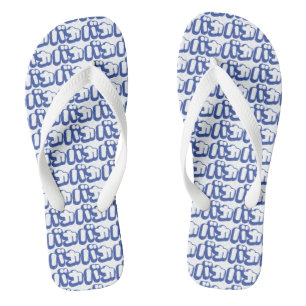BAKA カ ~ Fool in japanischer Katakana-Schrift Flip Flops