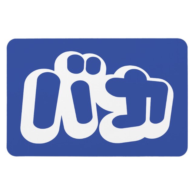 BAKA カ ~ Fool in japanischer Katakana-Schrift Magnet (Horizontal)