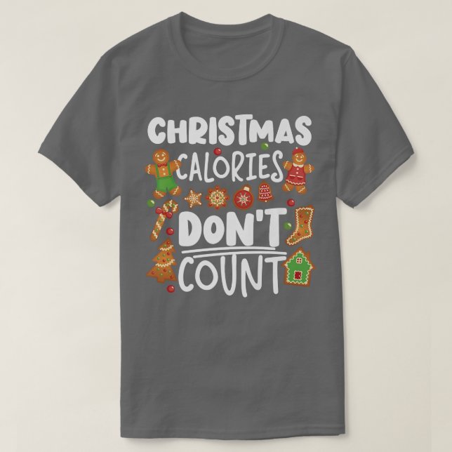 Bake Backen Weihnachtskalorie Cupcake Gingerbrei T-Shirt (Design vorne)