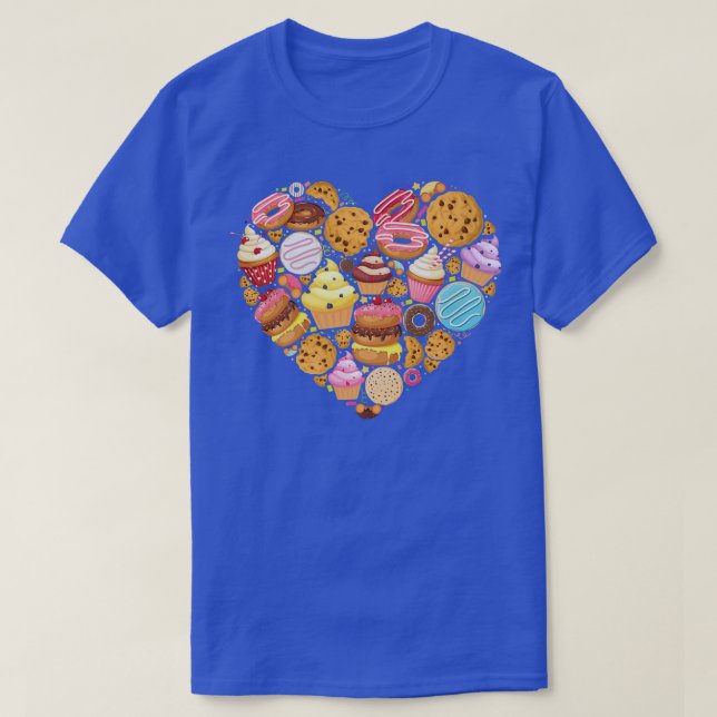 Bake Baking Cupcake Donut Cake Pie Cookie Heart  T-Shirt (Design vorne)