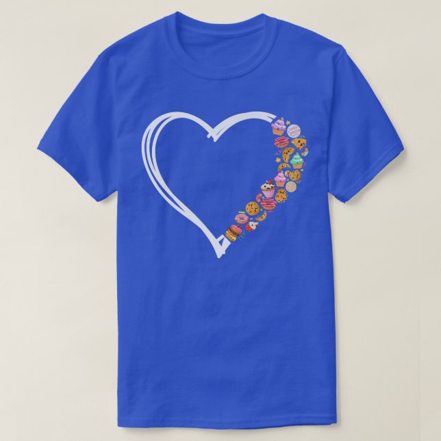 Bake Baking Heart Cookie Donut Cupcake  T-Shirt (Design vorne)