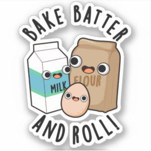 Bake Batter und Roll Funny Baking Song Puff Aufkleber