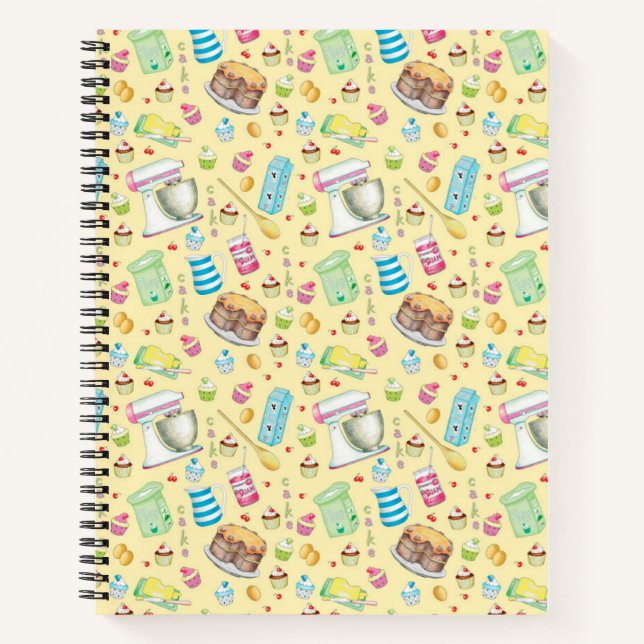 Bake Cake Spiral Notebook Notizbuch (Vorderseite)