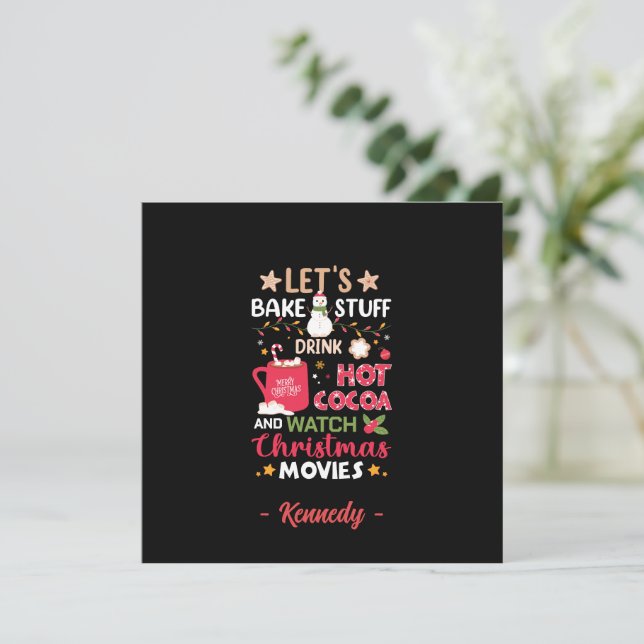 Bake, Drink Hot Cocoa und Weihnachtsfilme (Stehend Vorderseite)
