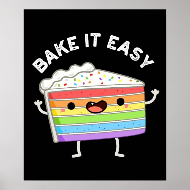 Bake it Easy Funny Cake Pub Dark BG Poster (Vorne)
