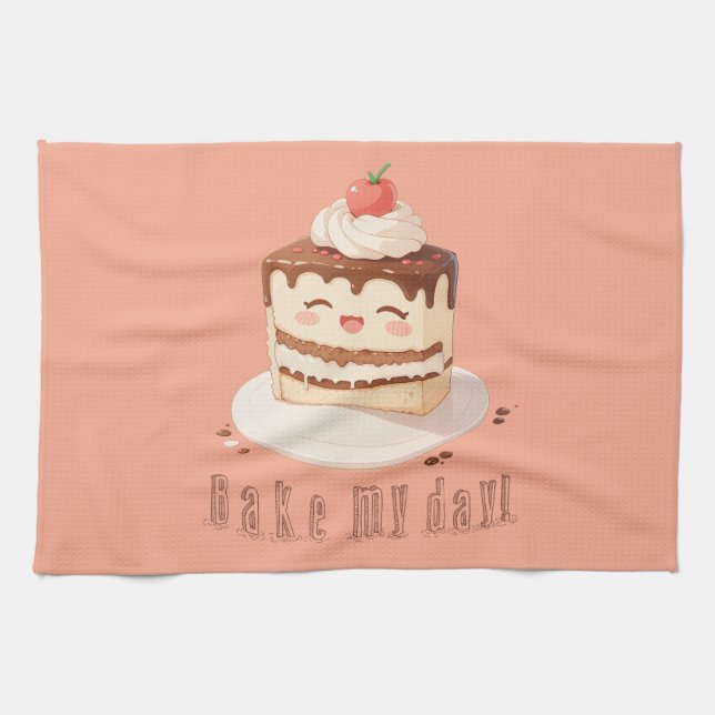 Bake meinen Tag! Geschirrtuch (Horizontal)