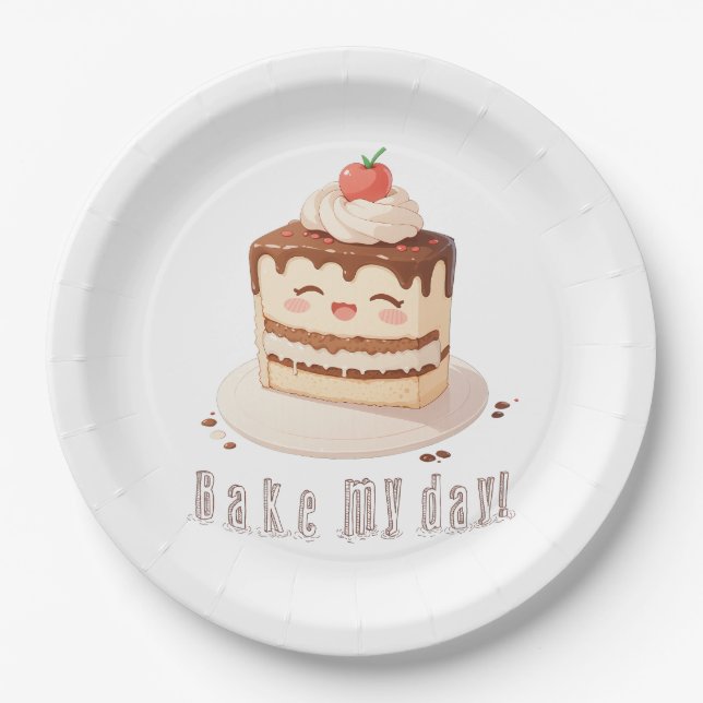 Bake meinen Tag! Pappteller (Vorderseite)