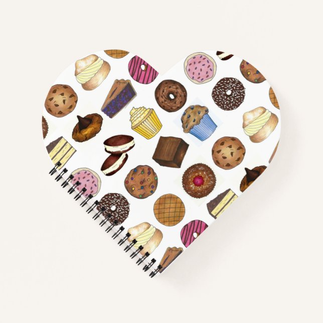 Bake Sale Cupcake Brownie Pie Kuchen Backwaren Notizbuch (Vorderseite)