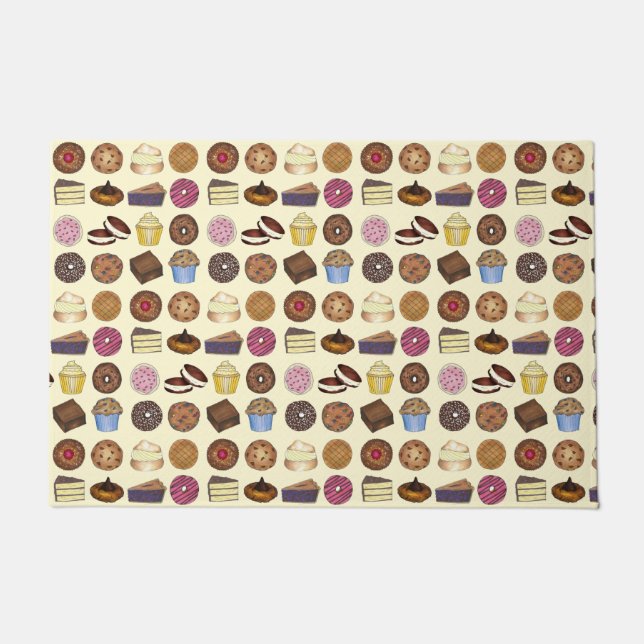 Bake Sale Cupcake Brownie Pie Kuchen Leckerei Fußmatte (Vorderseite)