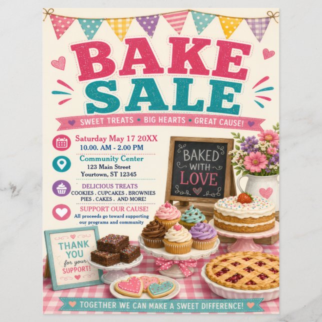 Bake Sale Flyer (Vorne)