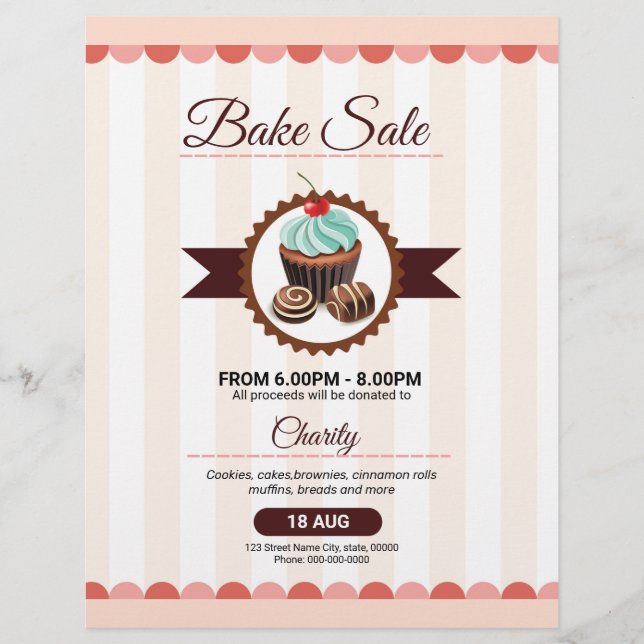 Bake Sale Flyer (Vorne)