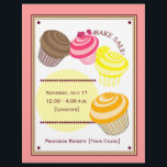 Bake Sale Flyer - Cupcakes<br><div class="desc">Ein Flyer mit einer Darstellung von vier Kuchen: Schokolade,  Himbeere,  Zitrone und Orange. Personalisieren Sie Ihre Veranstaltung mit Einzelheiten. com</div>