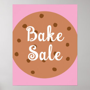 Bake-Sale-Zeichen, Niedliche Bake-Sale-Ankündigung Poster