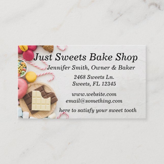 Bake Shop Business Card Visitenkarte (Vorderseite)