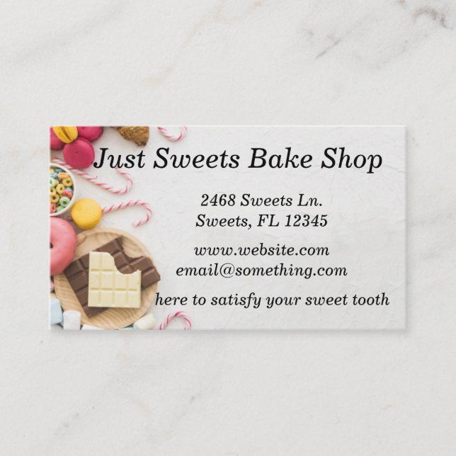Bake Shop Business Card Visitenkarte (Vorderseite)