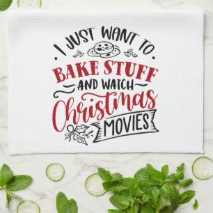 Bake Stuff Weihnachtsfilme ansehen Geschirrtuch