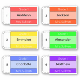 Bake to School Custom Multiple Name Stickers Aufkleber