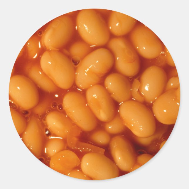 Baked Beans Runder Aufkleber (Vorderseite)