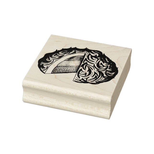 Baked Bombe Alaska Ice Cream Cake Dessert Futter Gummistempel (Stempel)