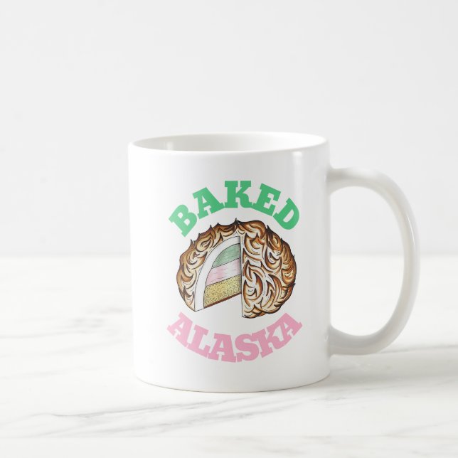 Baked Bombe Alaska Ice Cream Cake Dessert Futter Kaffeetasse (Rechts)