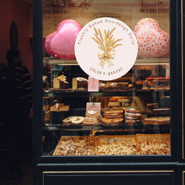 Baked Sourdough Bread Wheat Bow Fensteraufkleber