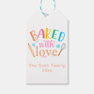 Baked with Liebe Colorful Holiday Modern Geschenkanhänger
