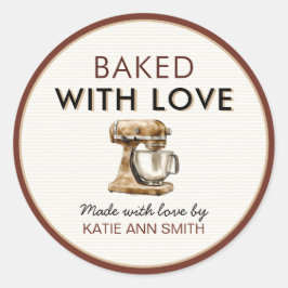 Baked With Love Bakery Goods Label Stickers