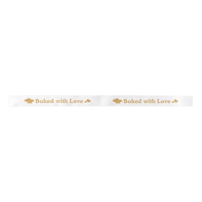 Baked With Love Pronted Satin Ribbon Roll Satinband (Vorderseite)